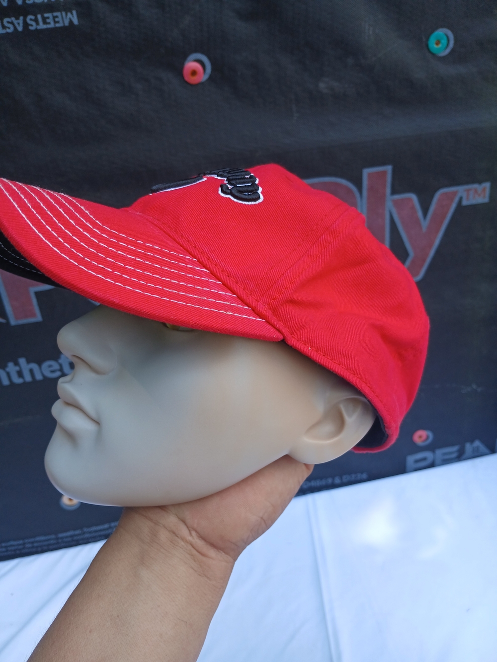 Callaway Red Kids Baseball Cap with Contrasting Stitch